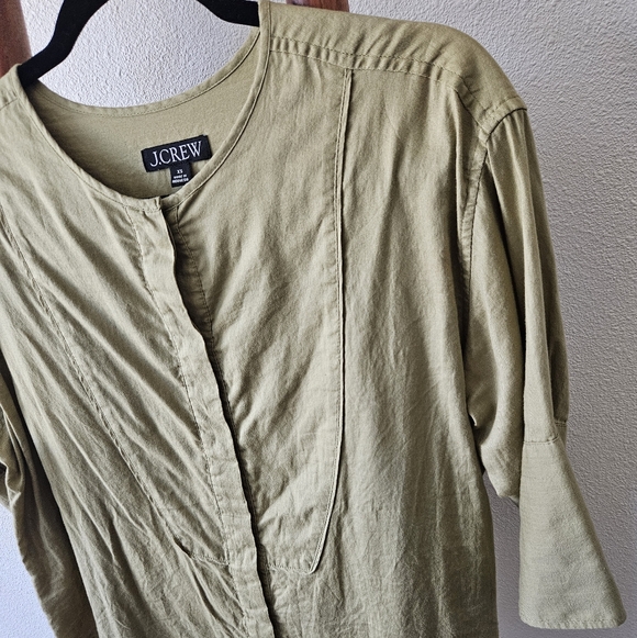 J. Crew Herringbon Twill Oversized Shirt - Picture 7 of 16
